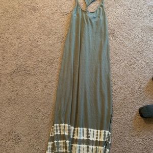Olive green maxi lounge dress